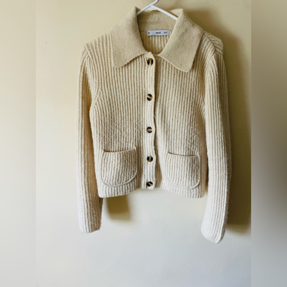 Mango cozy cream cardigan